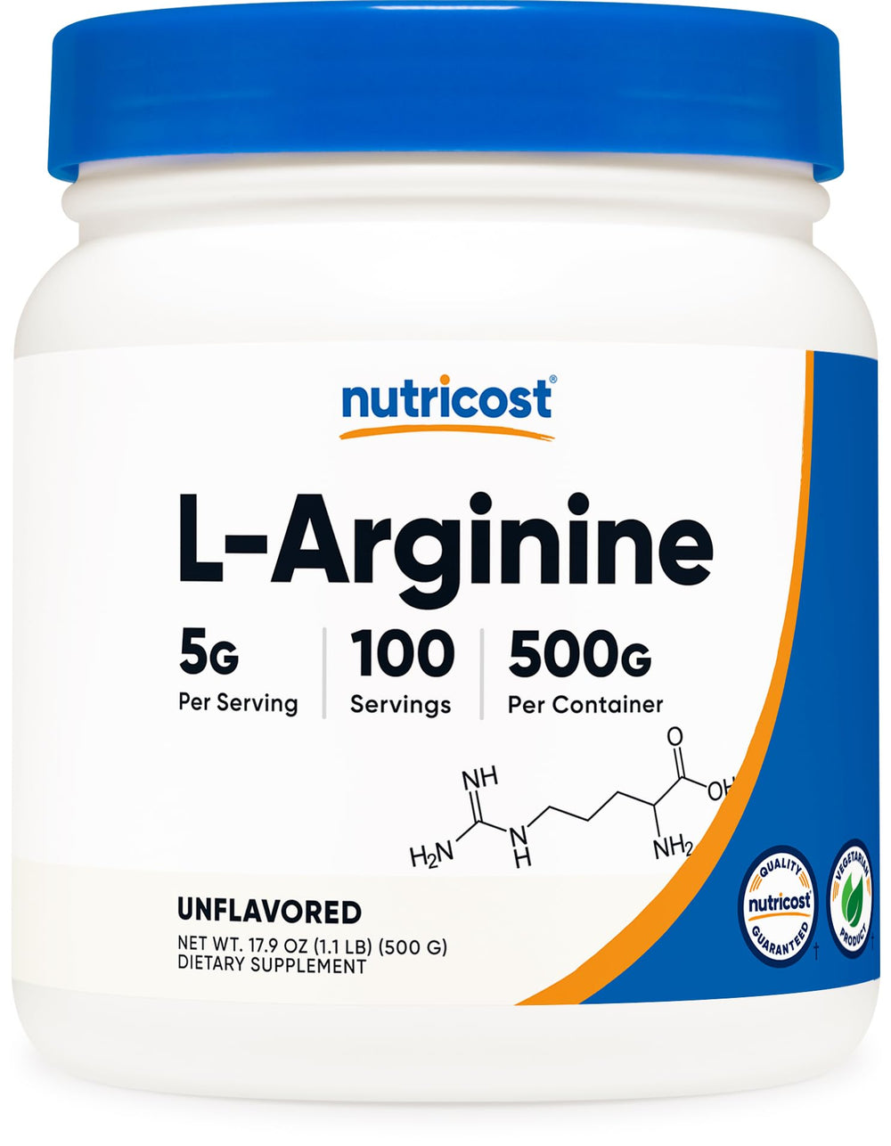 Nutricost L-Arginine Powder 500g front