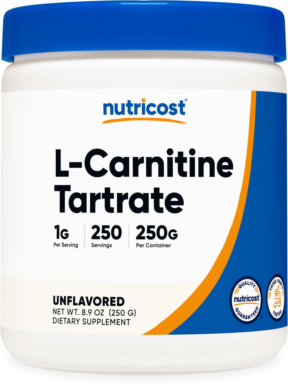 Nutricost L-Carnitine Tartrate Powder bottle label