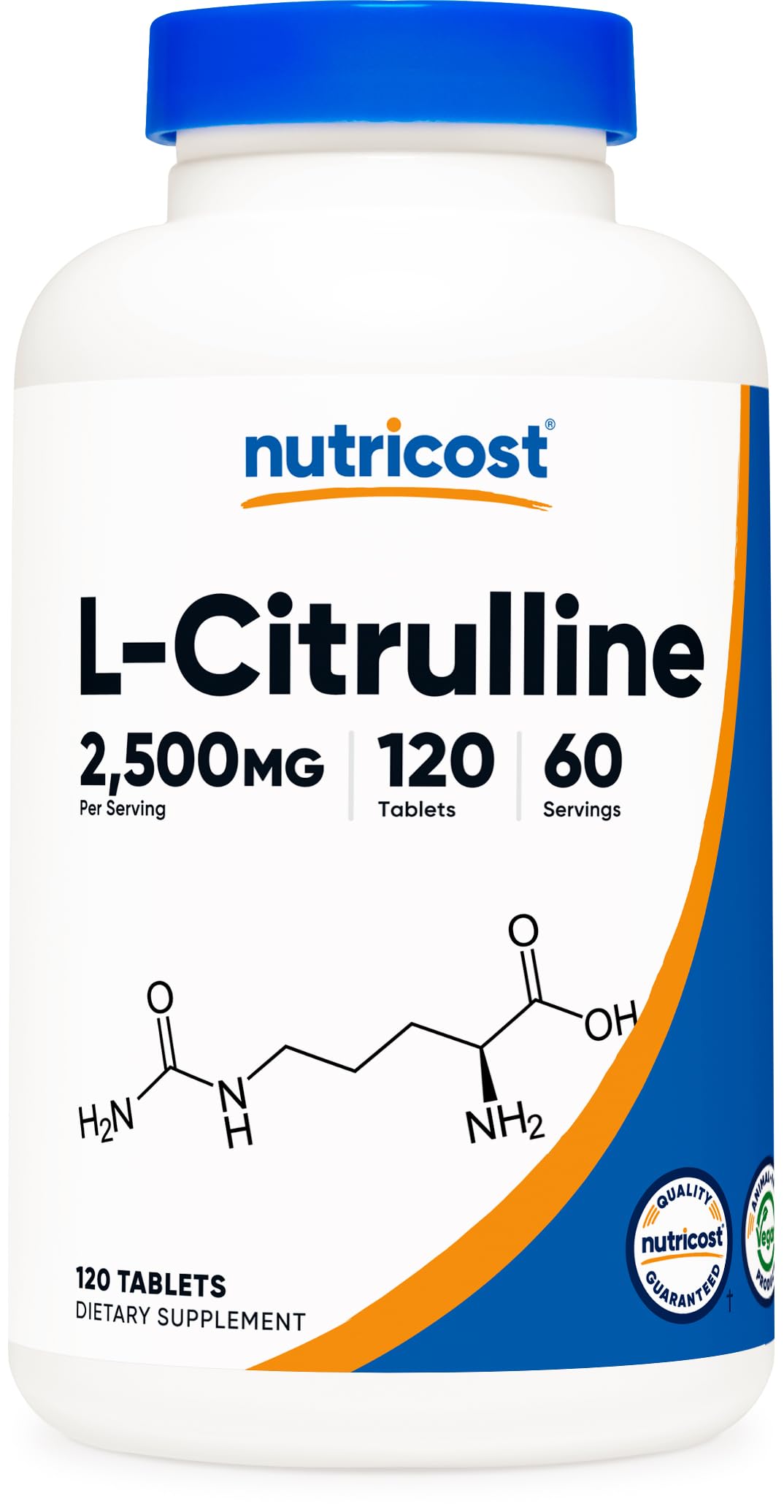 Nutricost L-Citrulline 2500mg bottle with label