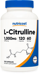 Bottle of Nutricost L-Citrulline 500mg with capsules