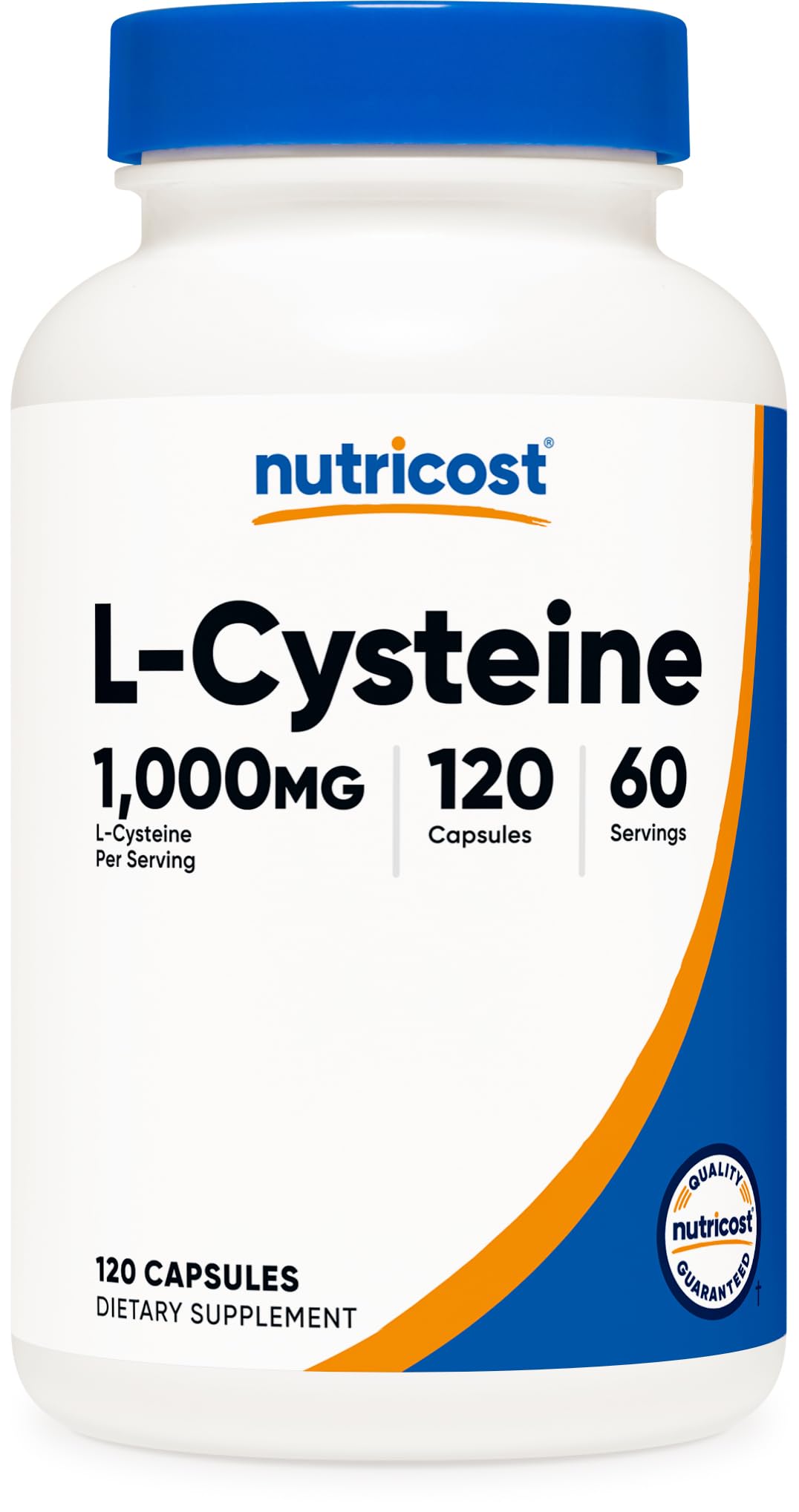 Nutricost L-Cysteine 1000mg bottle with front label