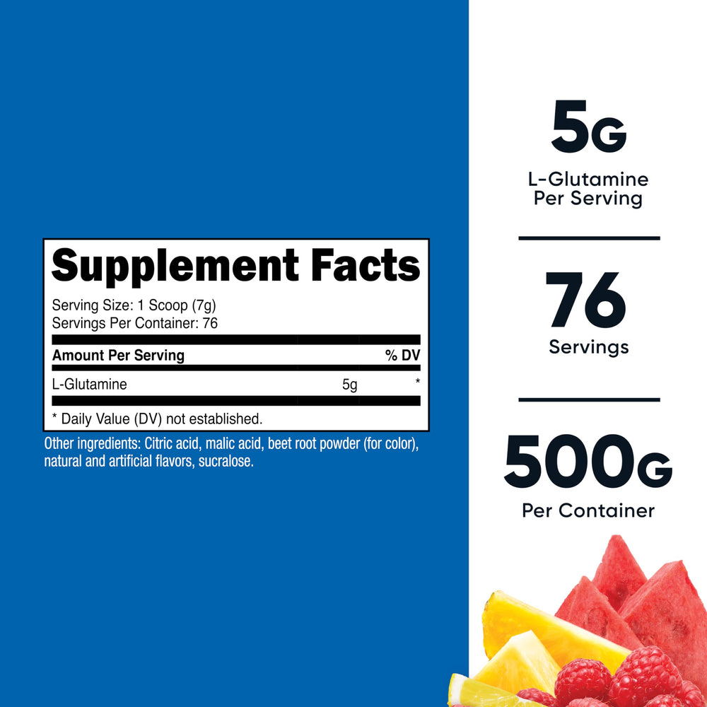 Close-up of Nutricost label showing gluten-free and non-GMO claims