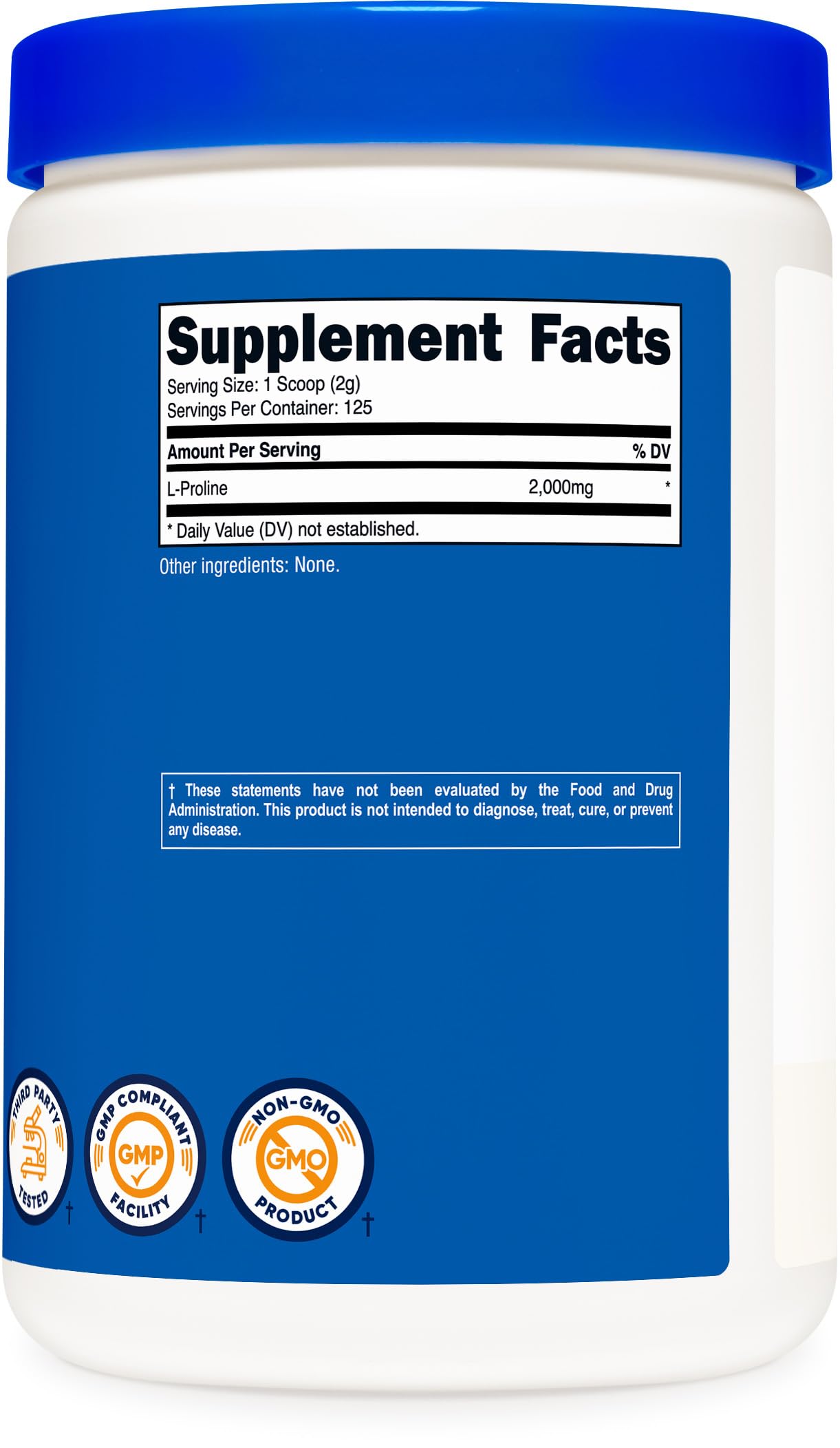 Third-party testing seal on bottle label