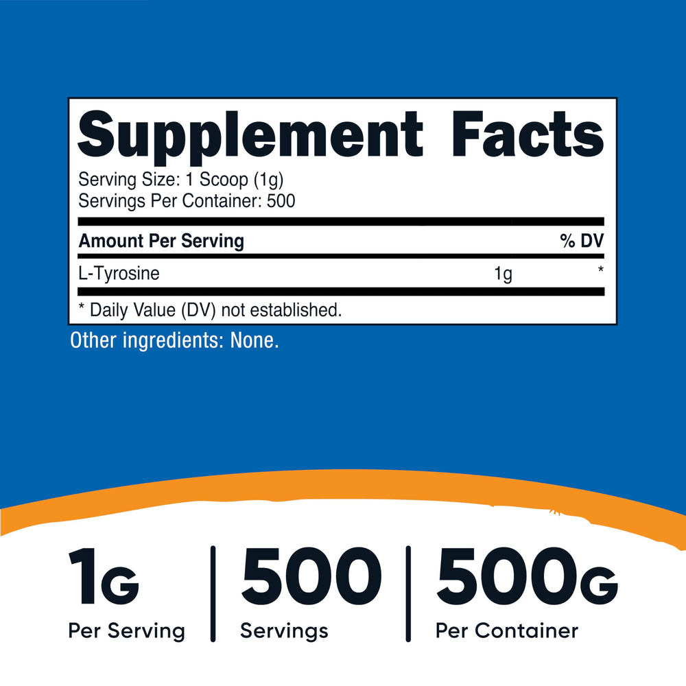 Nutricost L-Tyrosine powder bottle 500g