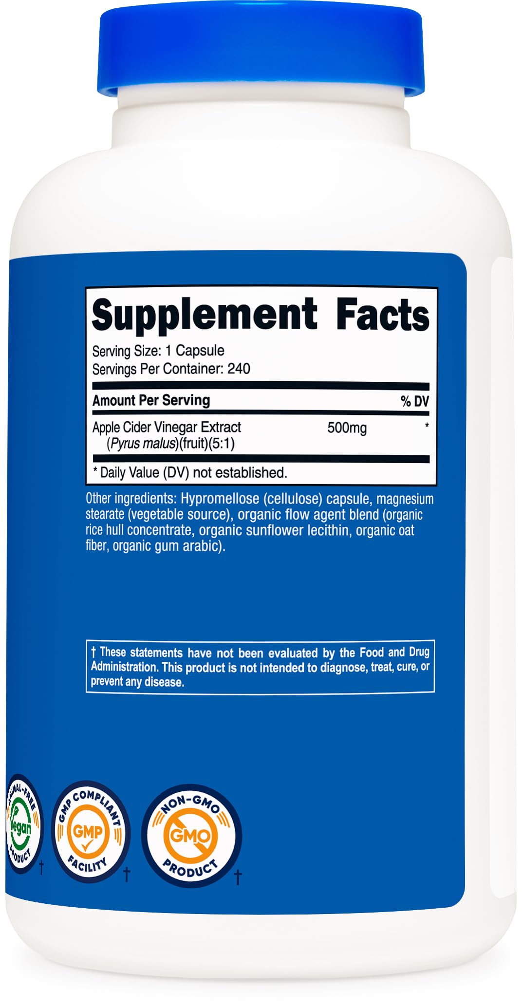 Nutricost label ingredients panel highlighting transparency and quality