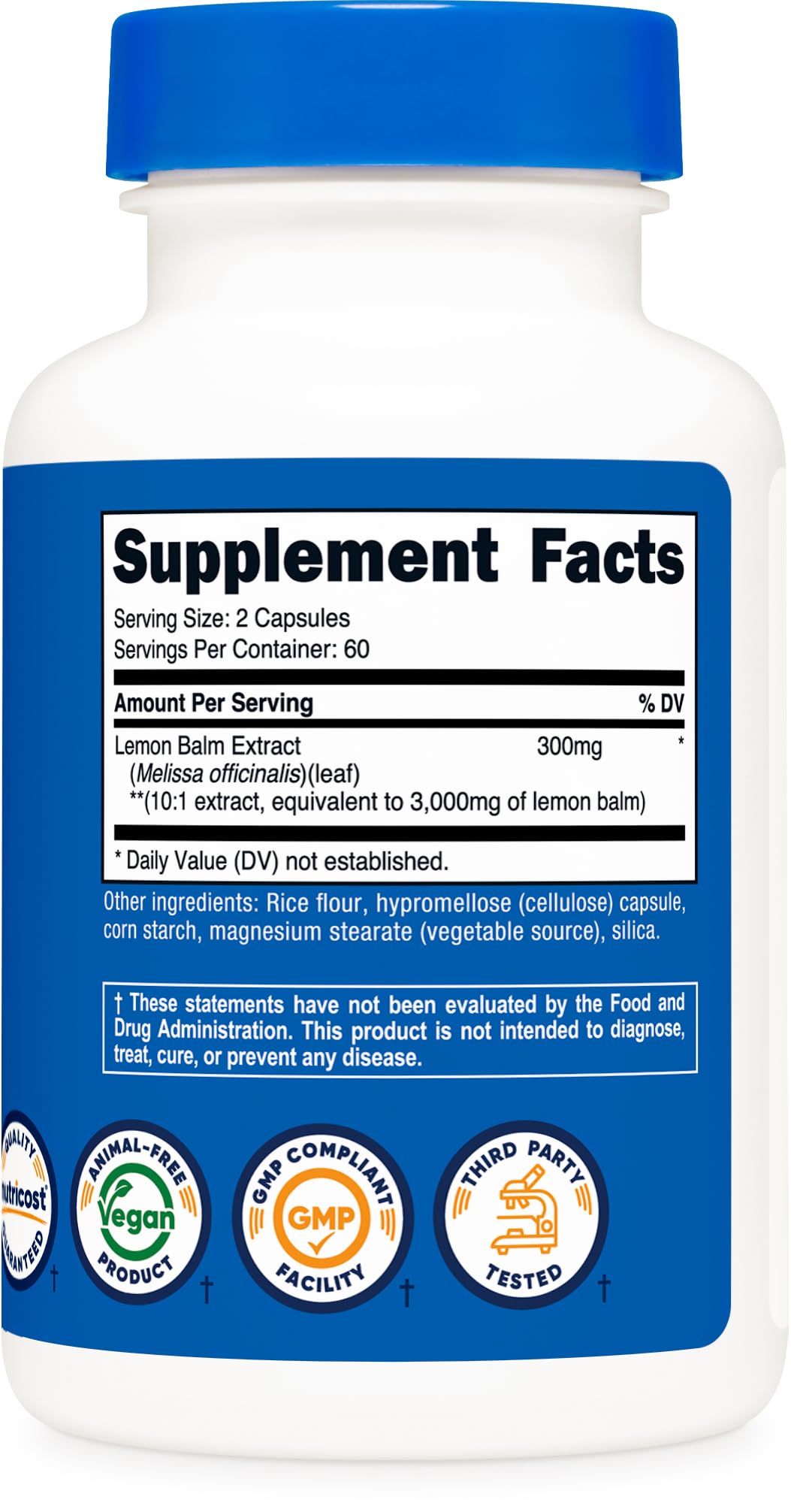 Facility badge showing NSF Certified GMP compliant FDA registered production