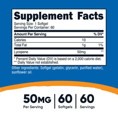 Close-up of Nutricost Lycopene 50mg Softgels bottle