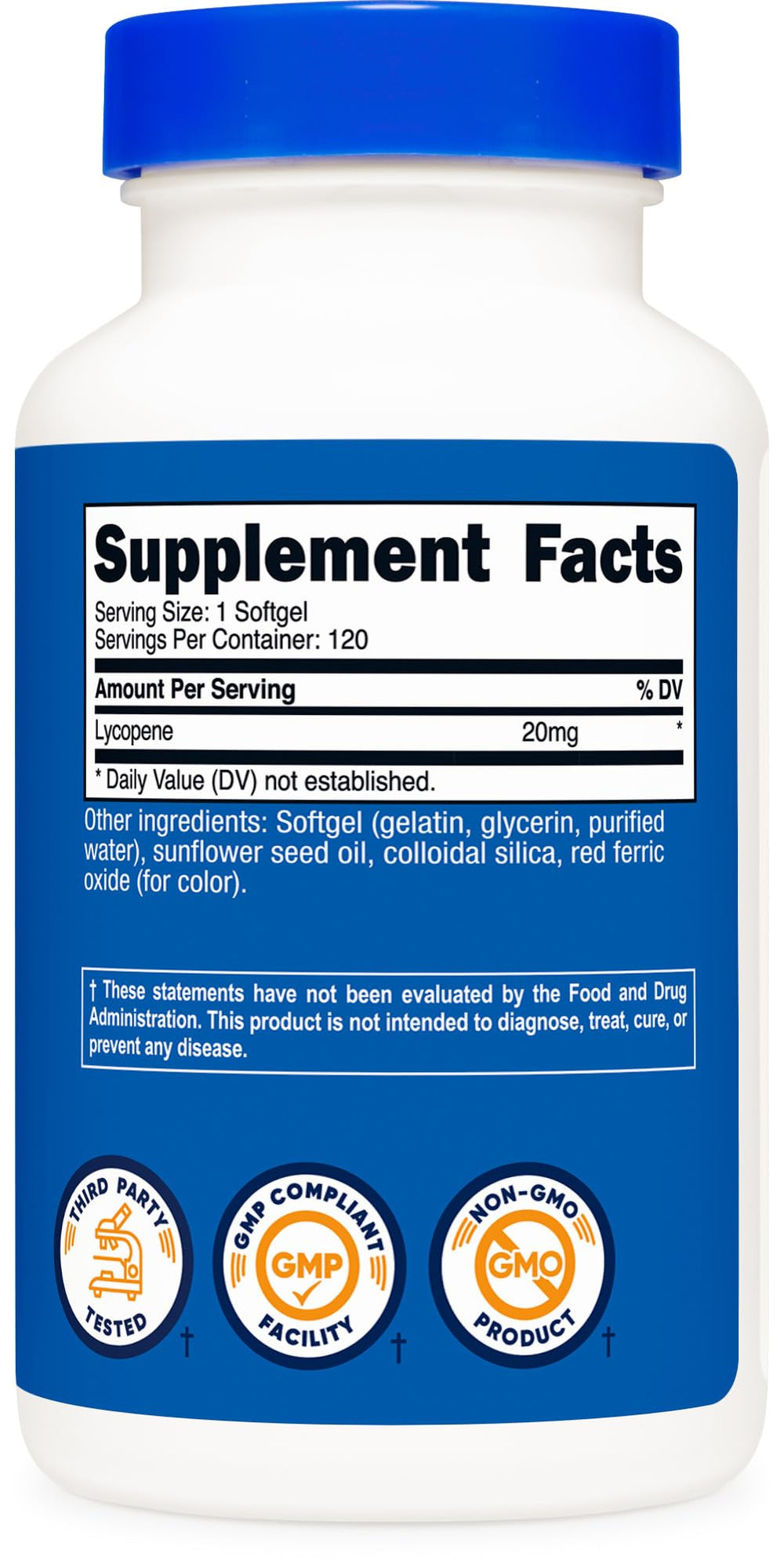 Close-up of Nutricost Lycopene bottle and packaging