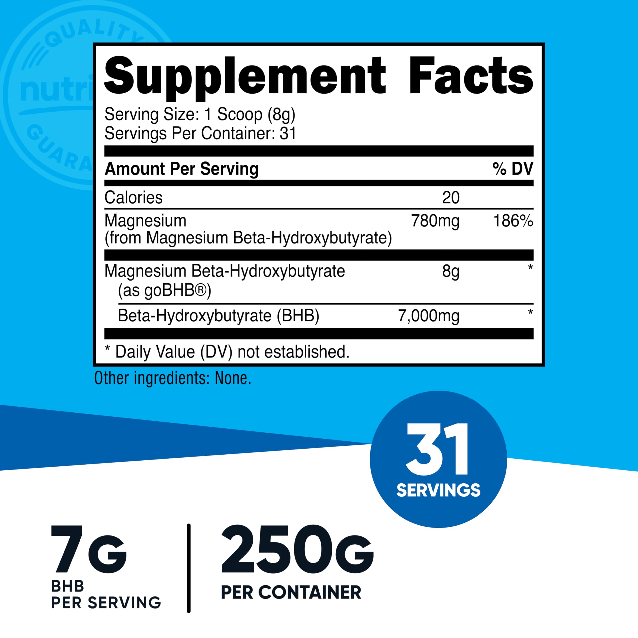 Serving scoop included with Nutricost Magnesium Ketone Salt