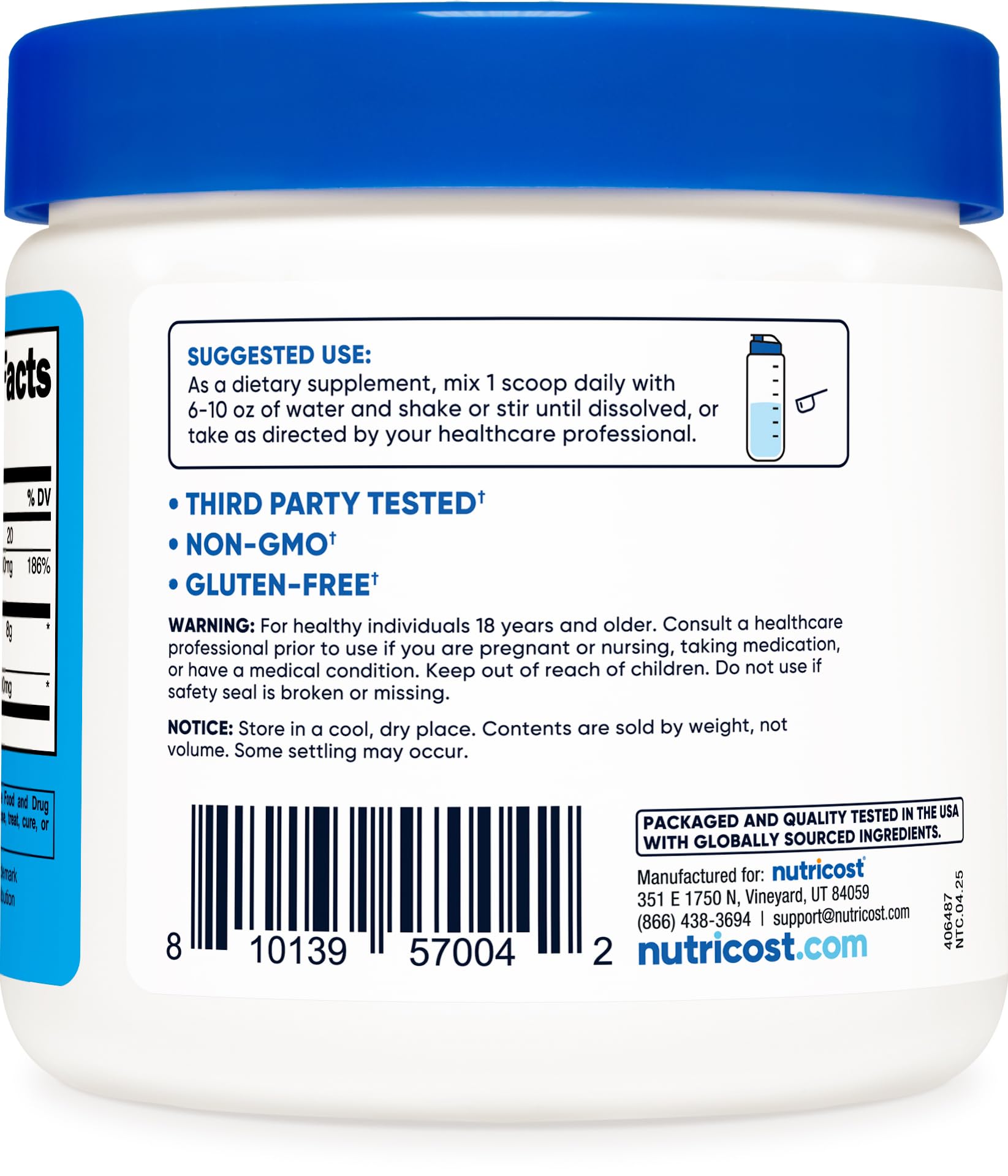 Graphic indicating serving size 7.2g