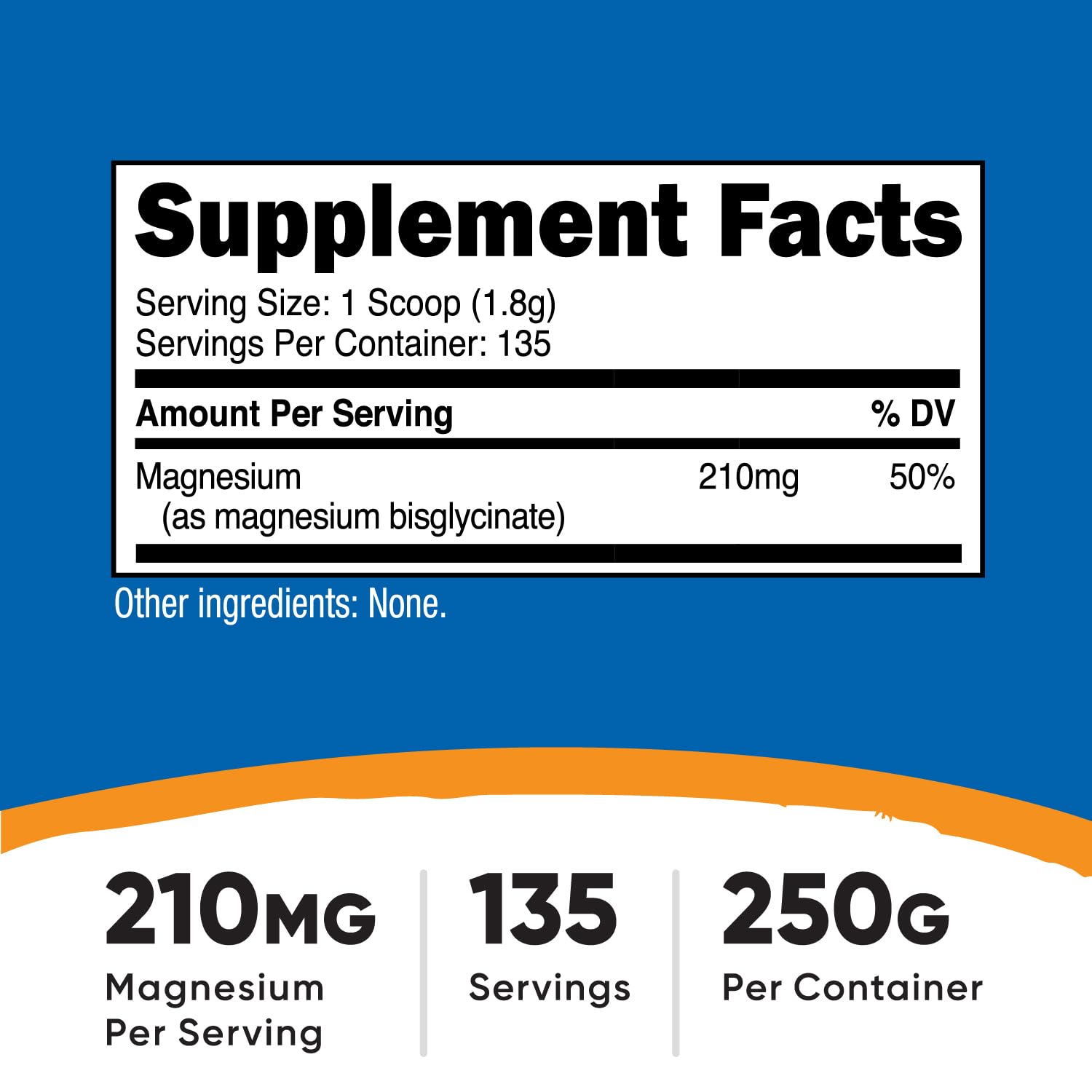 Unflavored magnesium glycinate powder with scoop