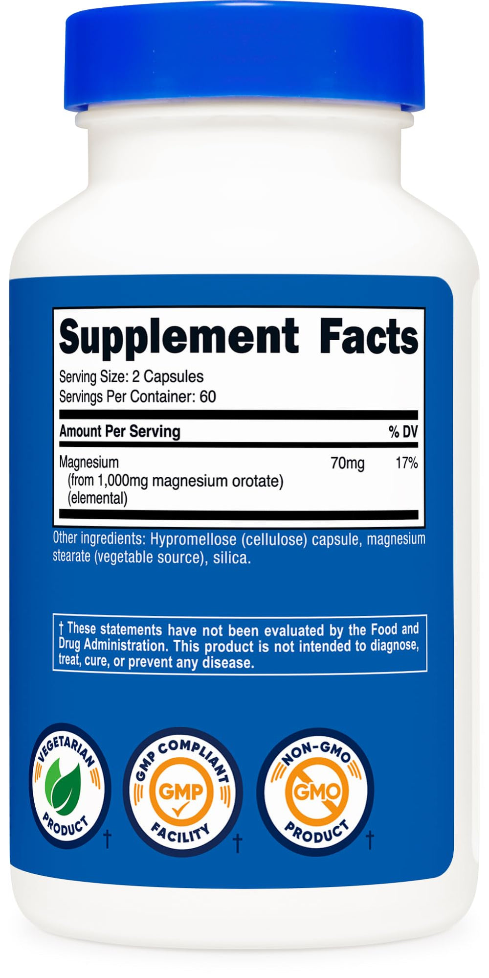 Dosage instructions for Nutricost Magnesium Orotate capsules