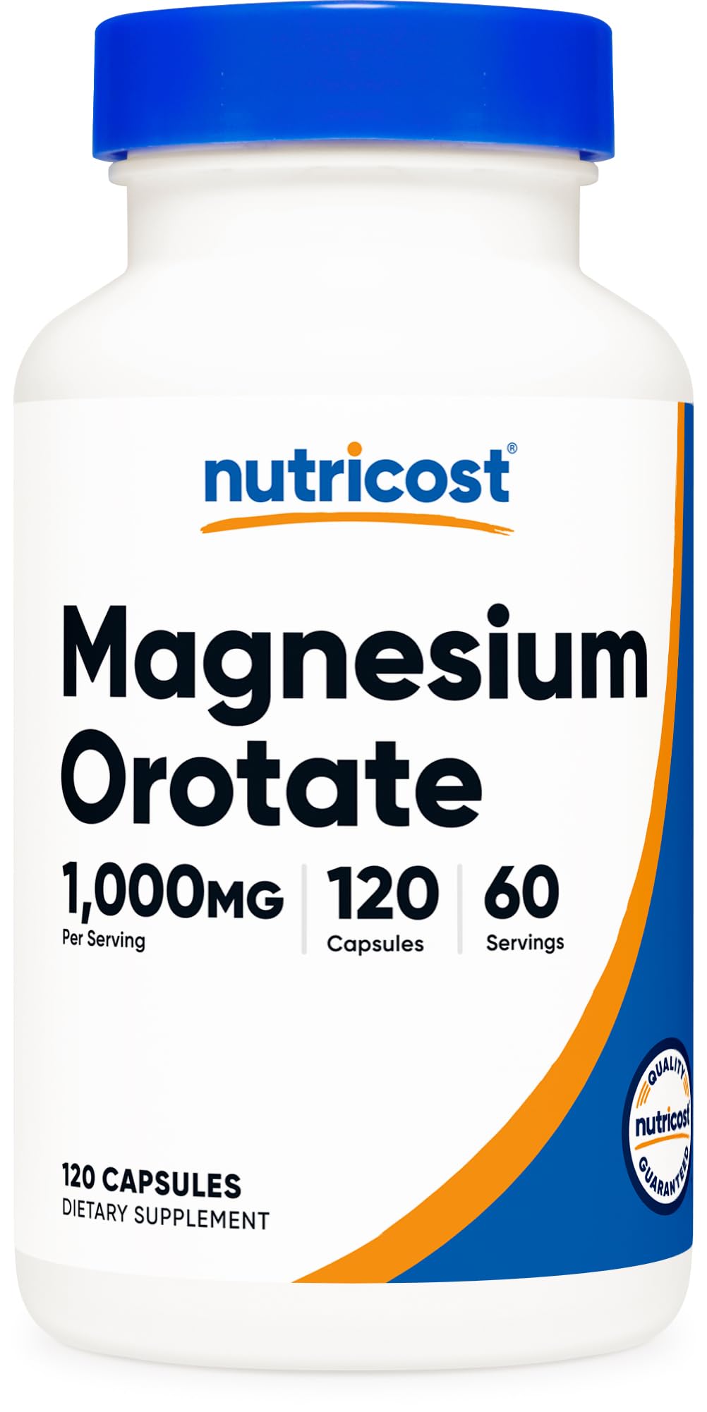 Nutricost Magnesium Orotate 1000mg bottle front