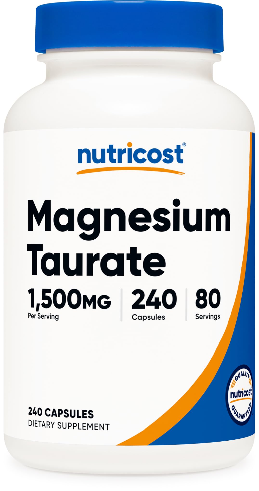 Nutricost Magnesium Taurate 1,500 mg bottle - 240 capsules - hero shot
