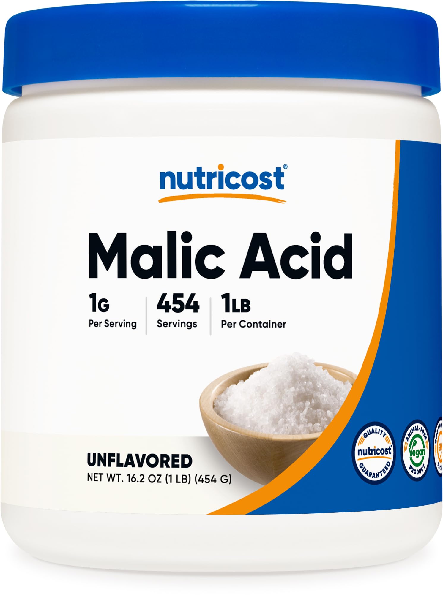 Nutricost Malic Acid Powder 1lb bottle