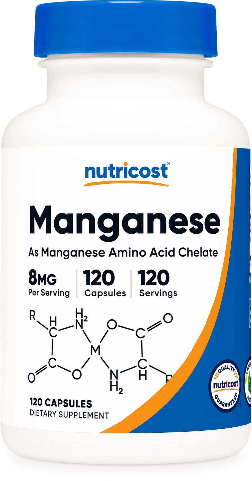 Nutricost Manganese 8mg 120 capsules bottle