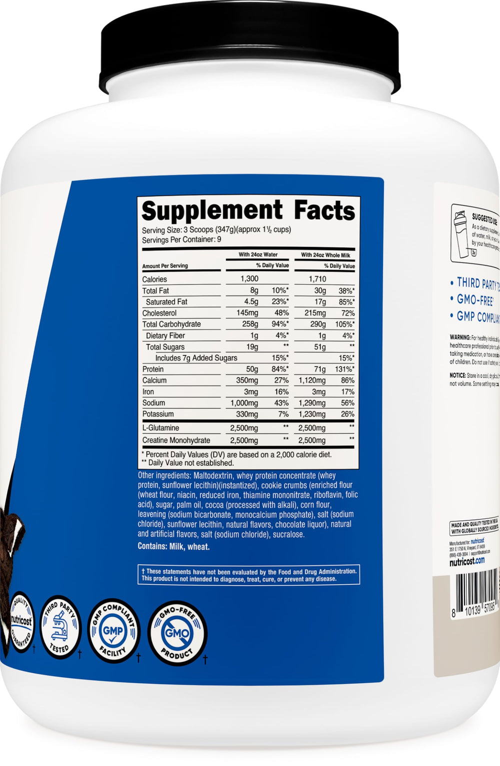 Nutricost Non-GMO label on packaging supports clean ingredient choices