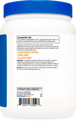 Nutrition Facts label for MCT powder