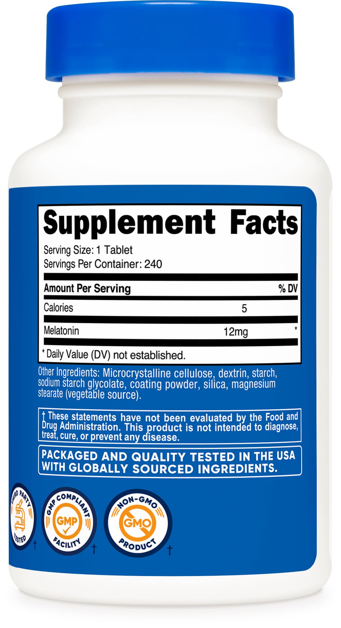 GMP-compliant facility manufacturing Nutricost Melatonin