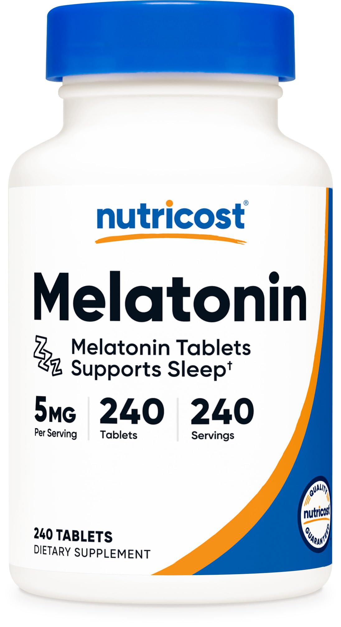 Nutricost Melatonin 5mg bottle label