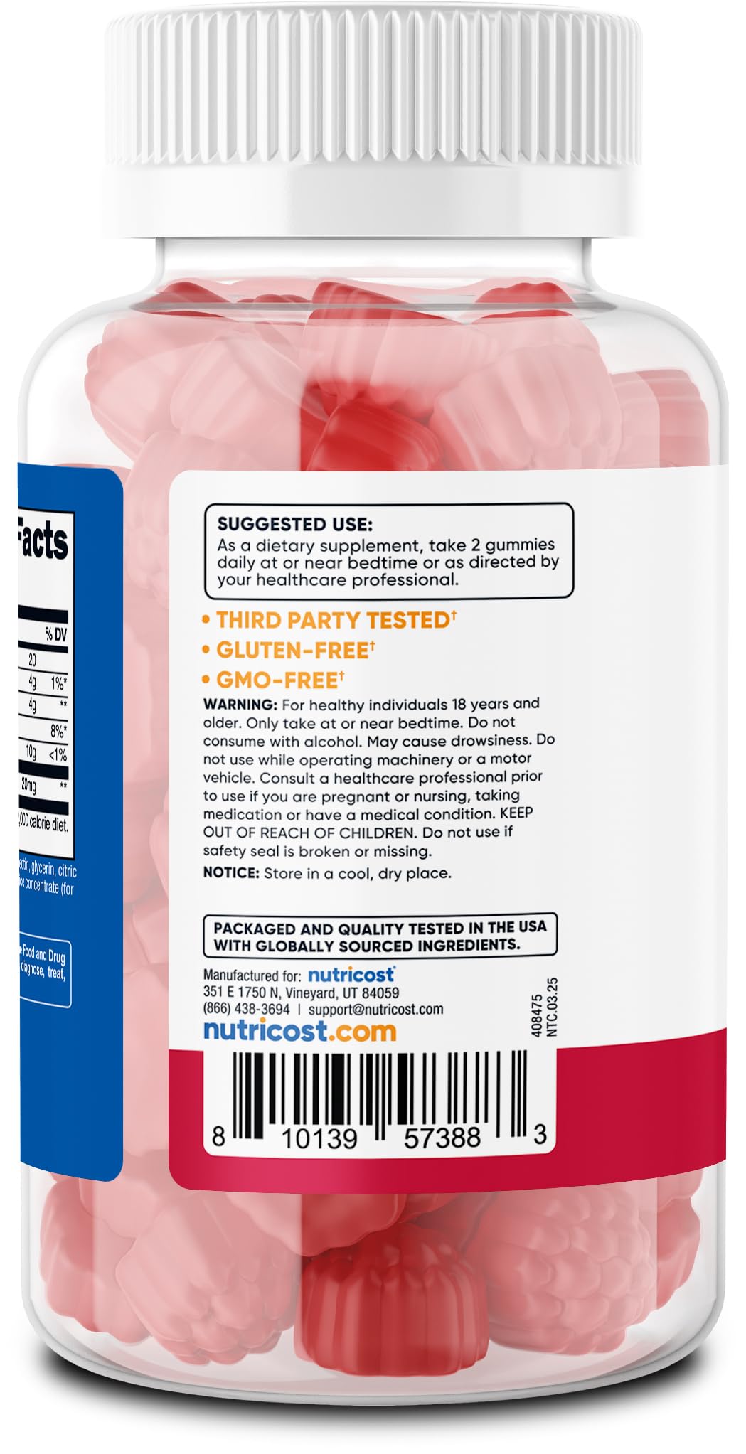 Nutricost Melatonin Gummies product packaging