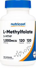 Nutricost Methylfolate 1000mcg bottle front view