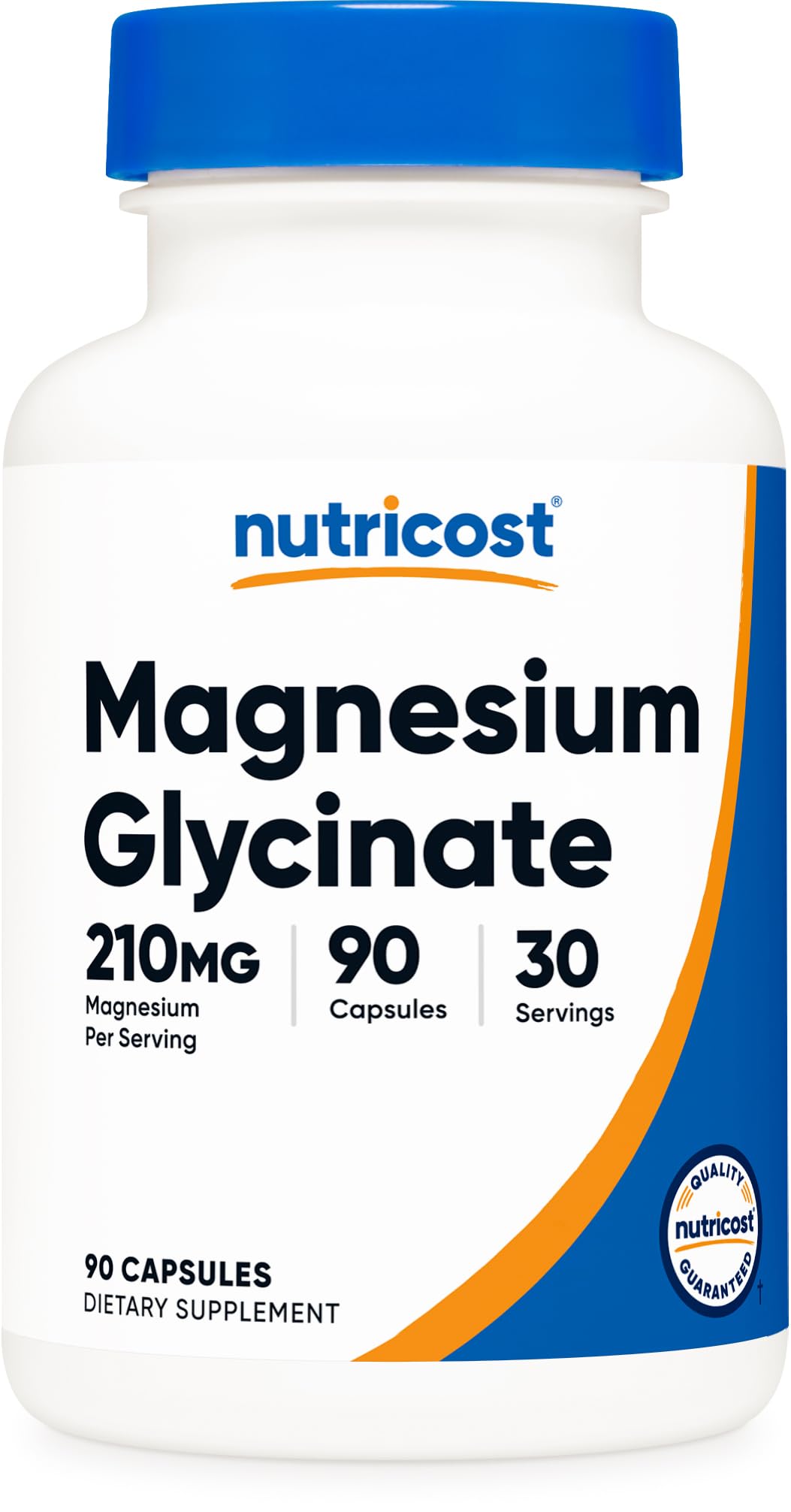 Nutricost Magnesium Glycinate Capsules bottle front label