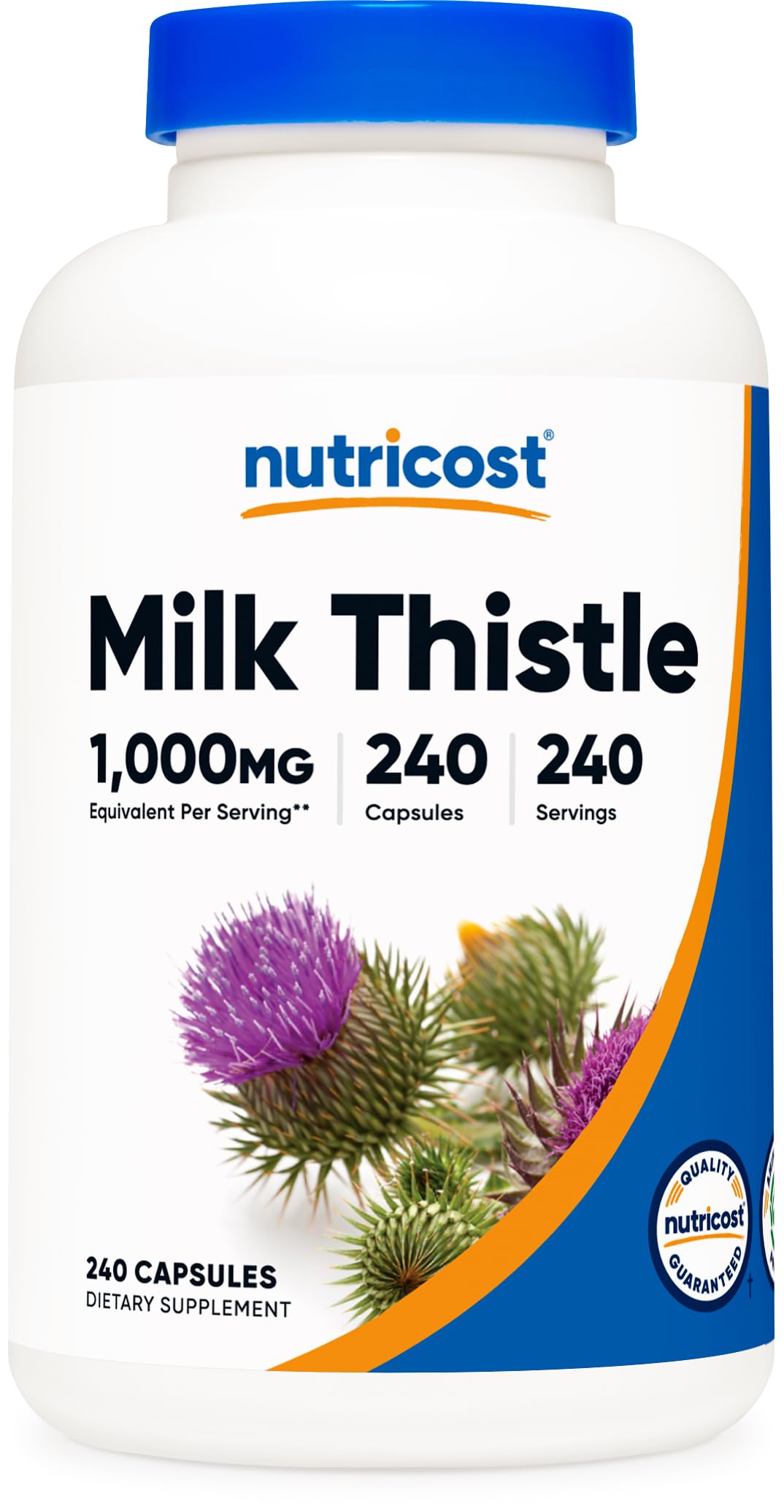 Nutricost Milk Thistle 1000mg equivalent per capsule with 4:1 extract