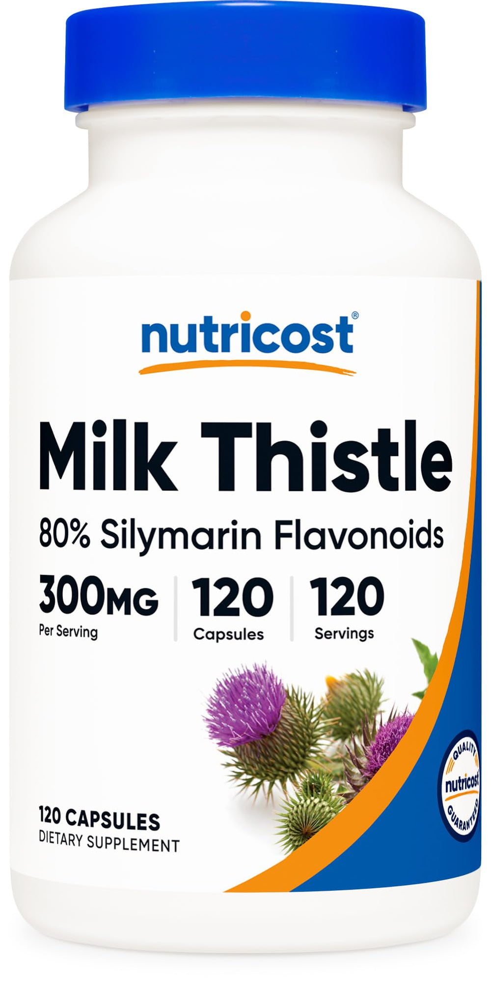 Nutricost Milk Thistle 300mg capsules bottle with 120 count