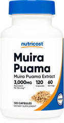 Nutricost Muira Puama extract capsules (3000mg equivalent) - 120 vegan capsules