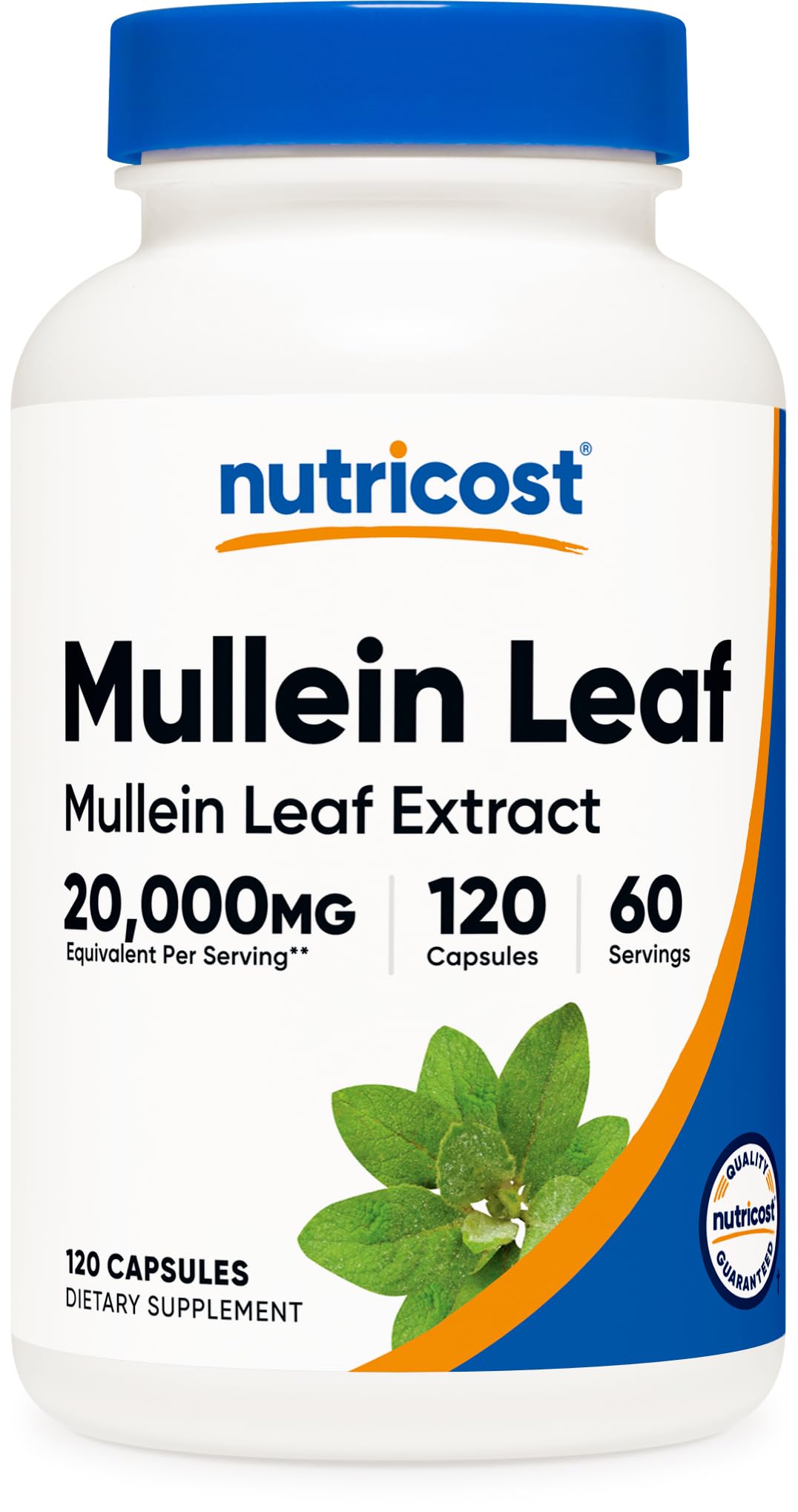 Nutricost Mullein Leaf Extract bottle with 120 vegan capsules