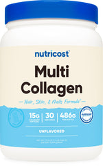 Nutricost Multi Collagen Protein Complex bottle front view