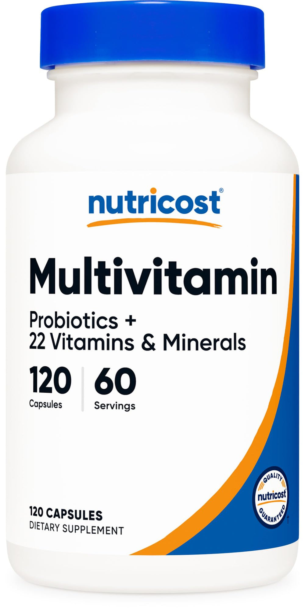Nutricost Multivitamin with Probiotics bottle — front view