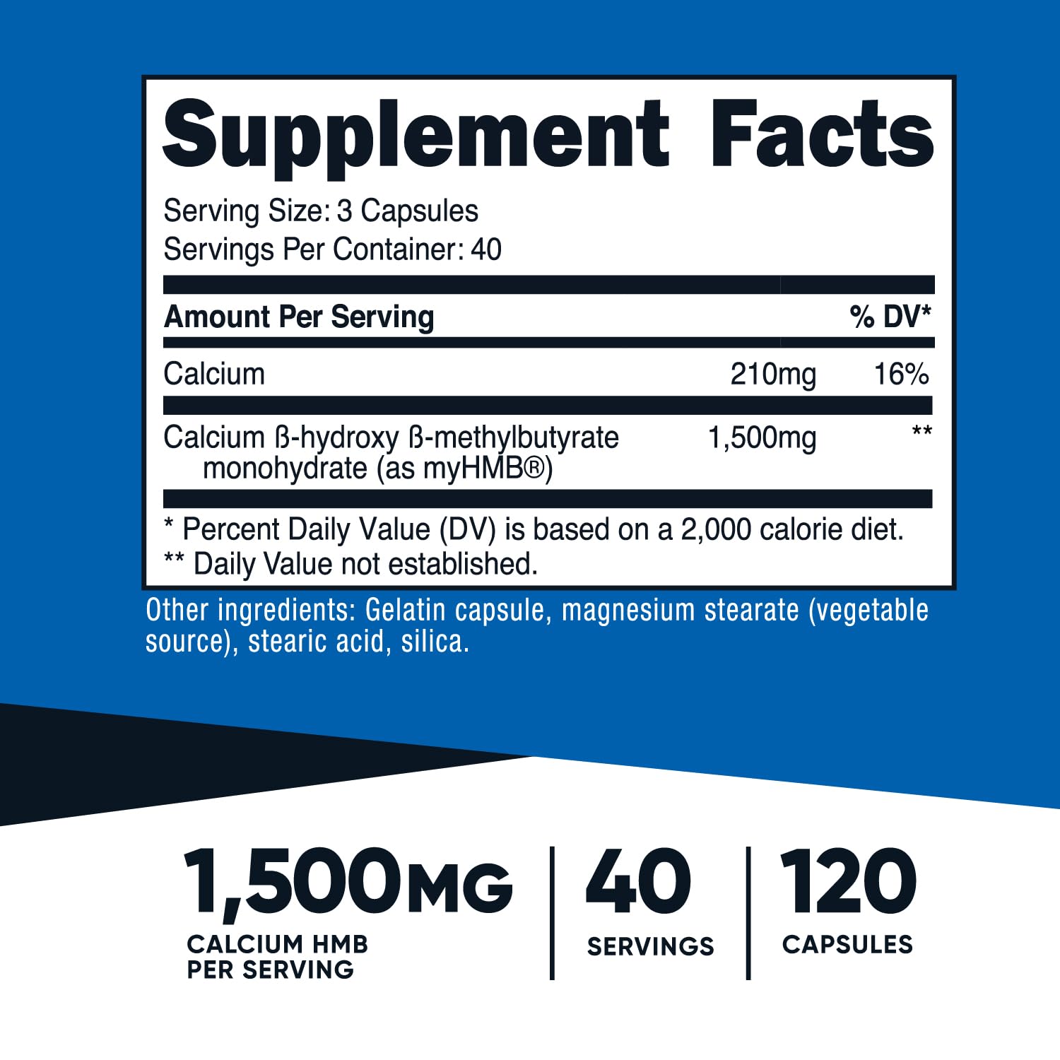 Nutricost myHMB capsules 120-count packshot