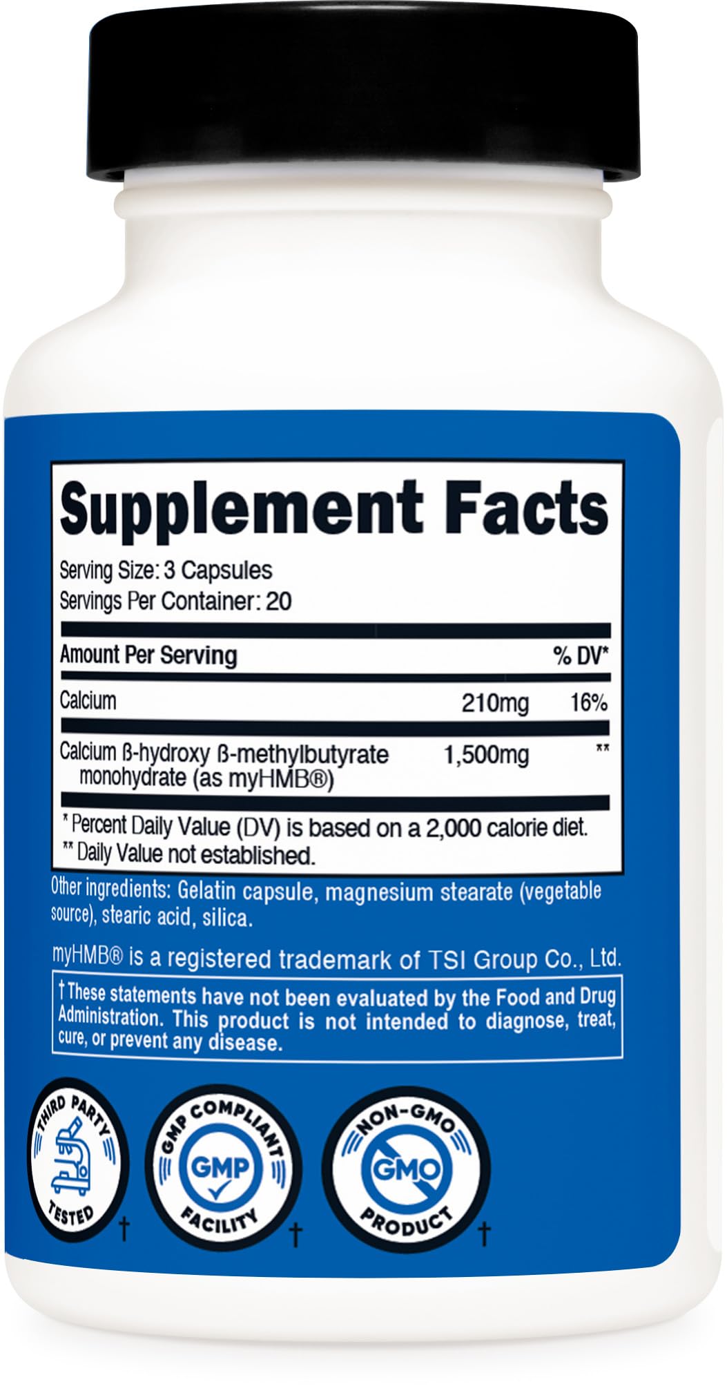 Independent third-party ISO-accredited testing documentation for Nutricost myHMB