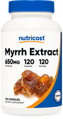 Bottle of Nutricost Myrrh Extract Capsules 650 mg, 120 count