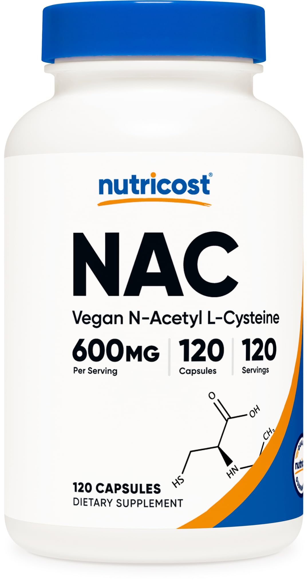 Nutricost NAC 600mg bottle label