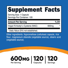 Close-up of NAC 600mg capsules