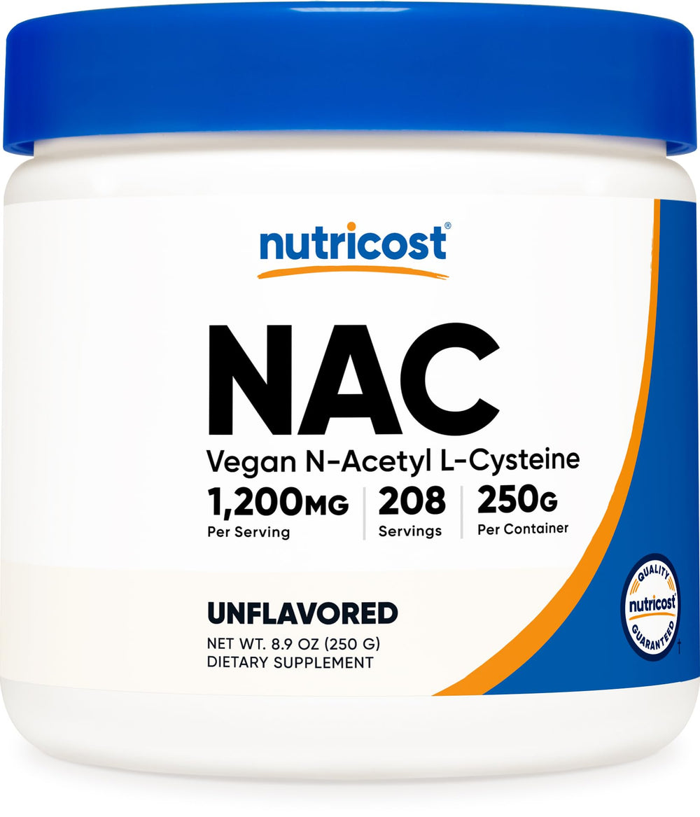Nutricost NAC Powder 250g bottle front label