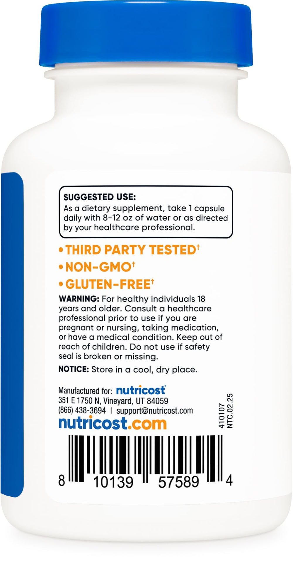 Bottle and packaging of Nutricost NADH supplement