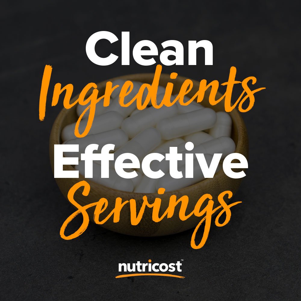 Nutricost Niacinamide 500mg nutrition facts panel for easy reference