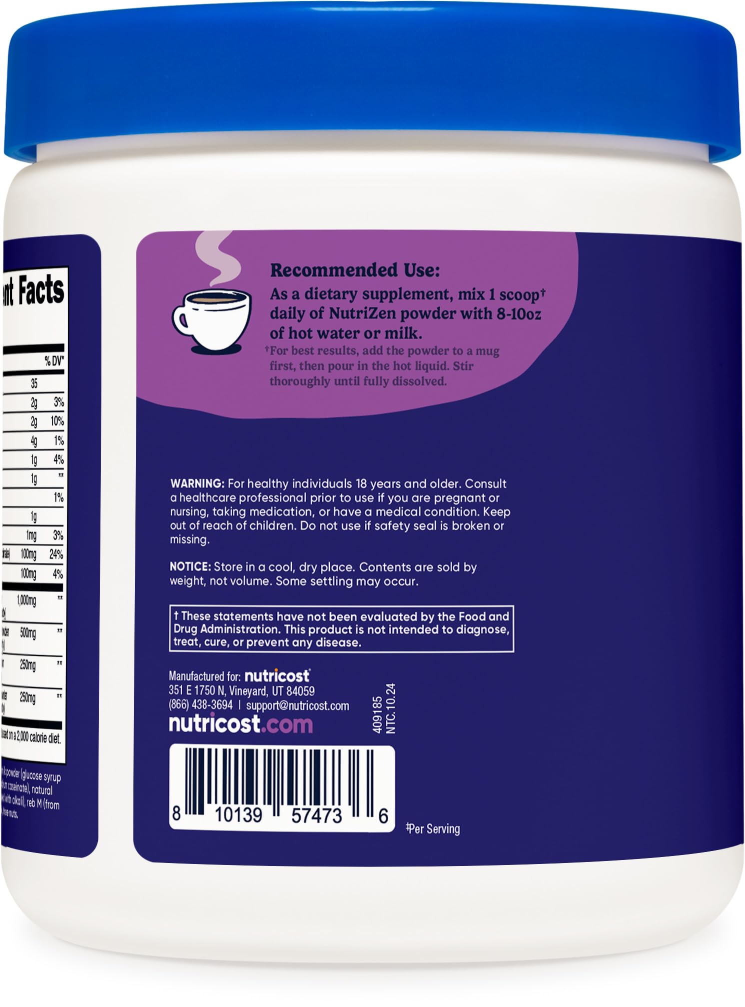 Blend of adaptogenic mushrooms: Reishi, Lion's Mane, Shiitake, Cordyceps