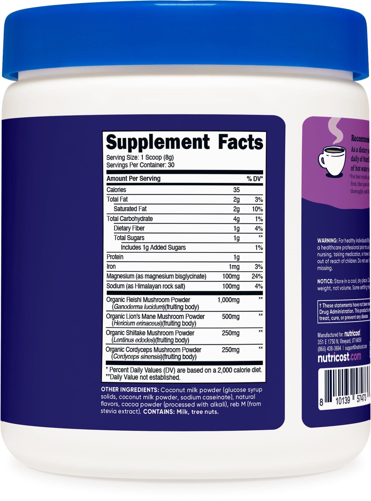 GMP-compliant facility and third-party testing seal on packaging