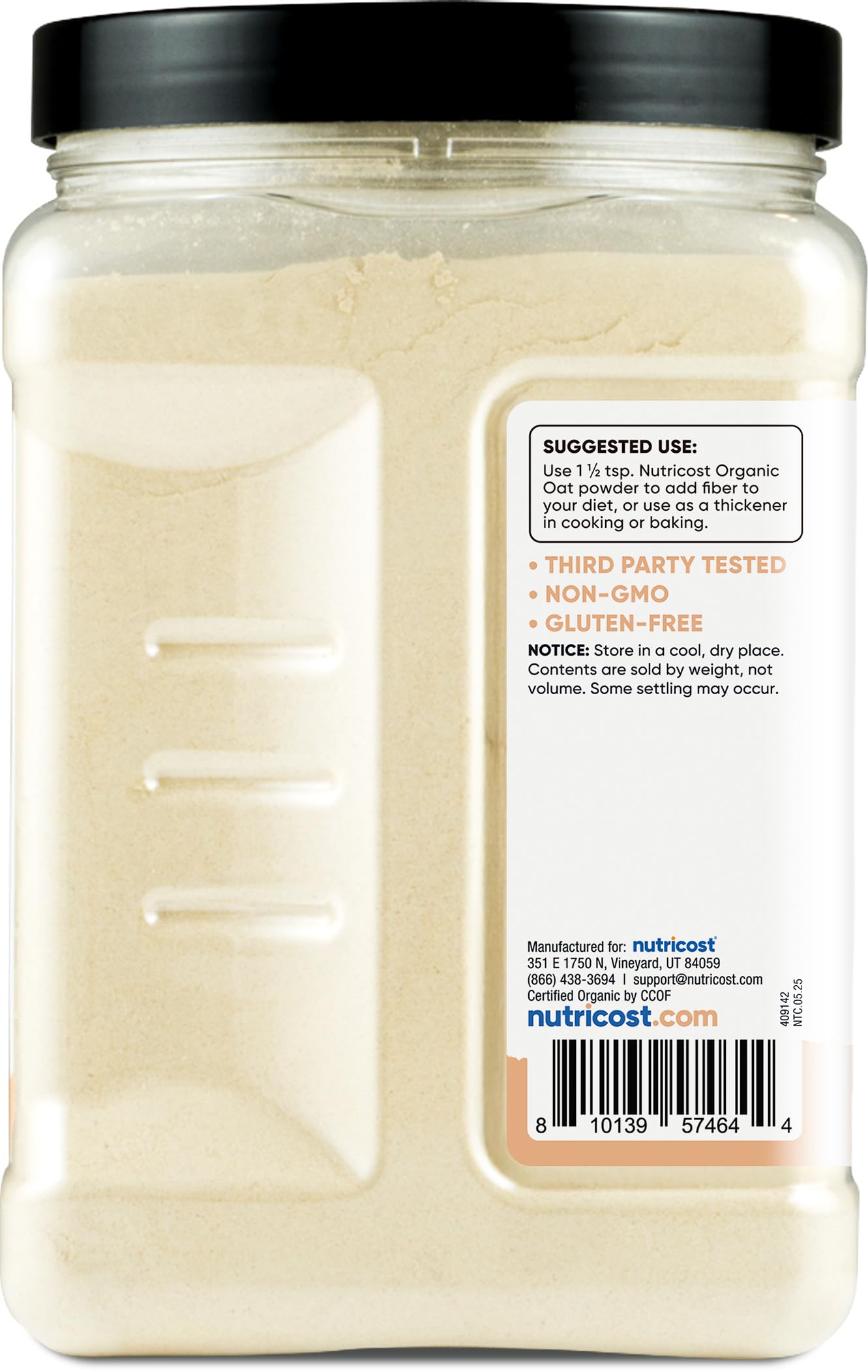 Oat Fiber powder used as thickener in cooking and baking