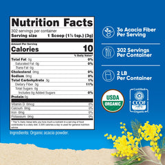 2 lb bottle of Nutricost Organic Acacia Fiber Powder