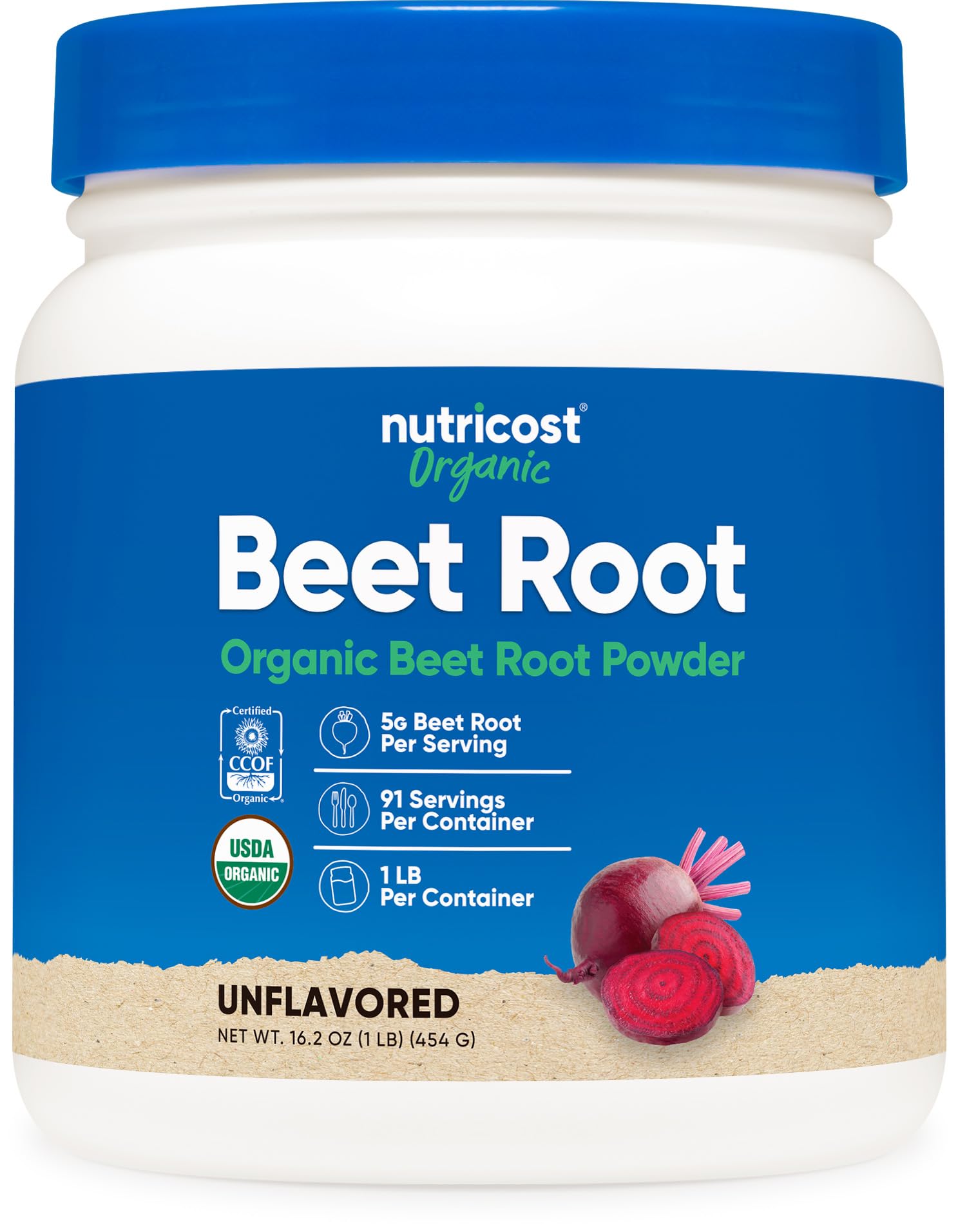 Nutricost Organic Beet Root Powder 1 lb bottle