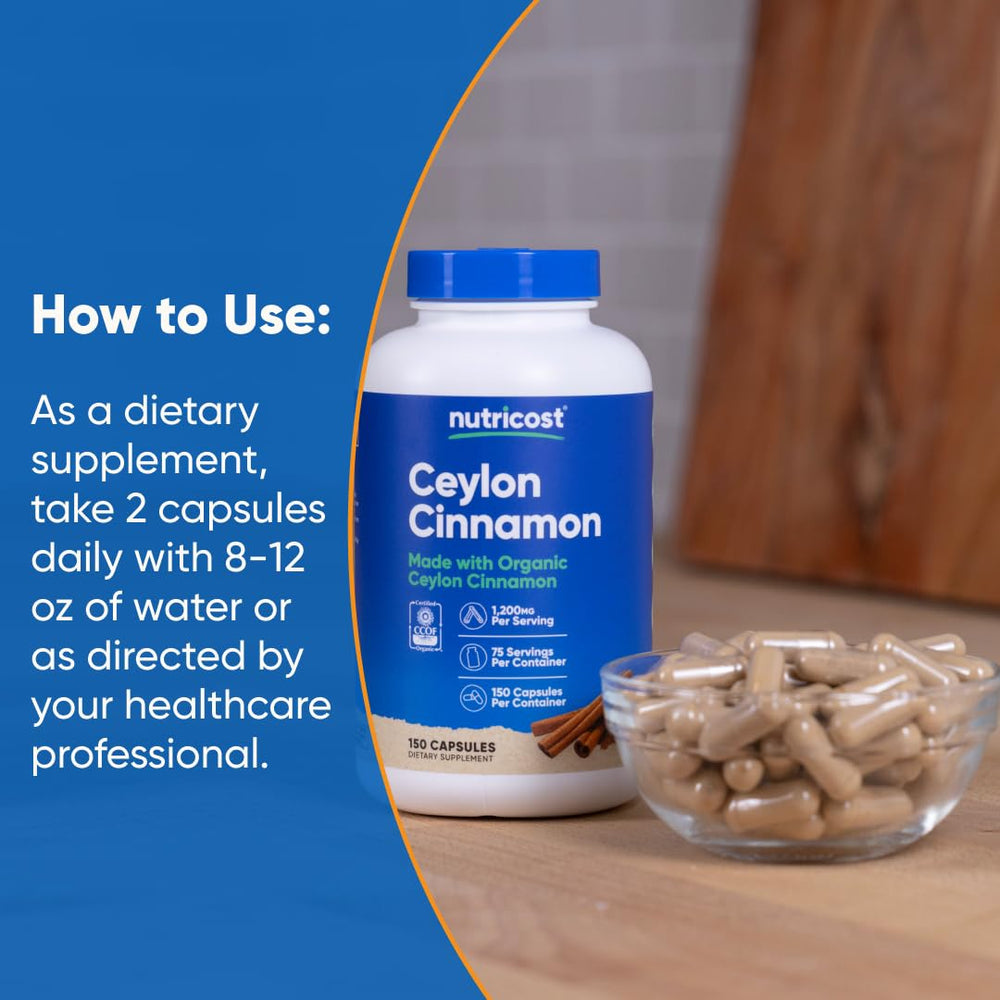 Non-GMO symbol on Nutricost Cinnamon packaging