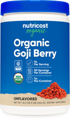 Front view of Nutricost Organic Goji Berry Powder 1 lb