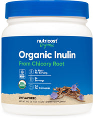 Nutricost Organic Inulin Powder 1lb bottle label