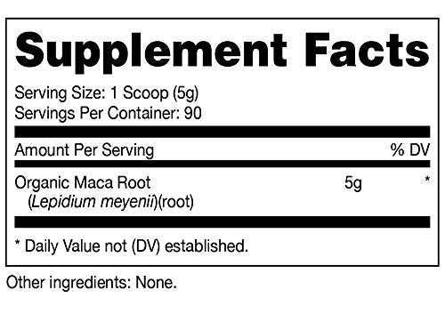 Product packaging of Nutricost Organic Maca Root Powder